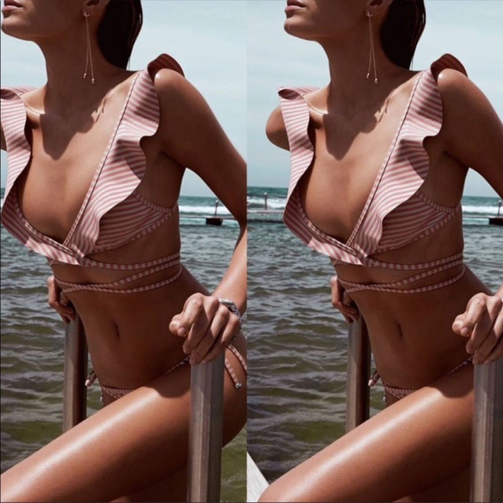Striped bikini